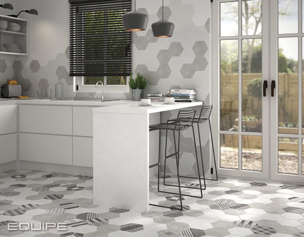 Керамогранит EQUIPE HEXATILE CEMENT WHITE 17.5х20 EQ-3