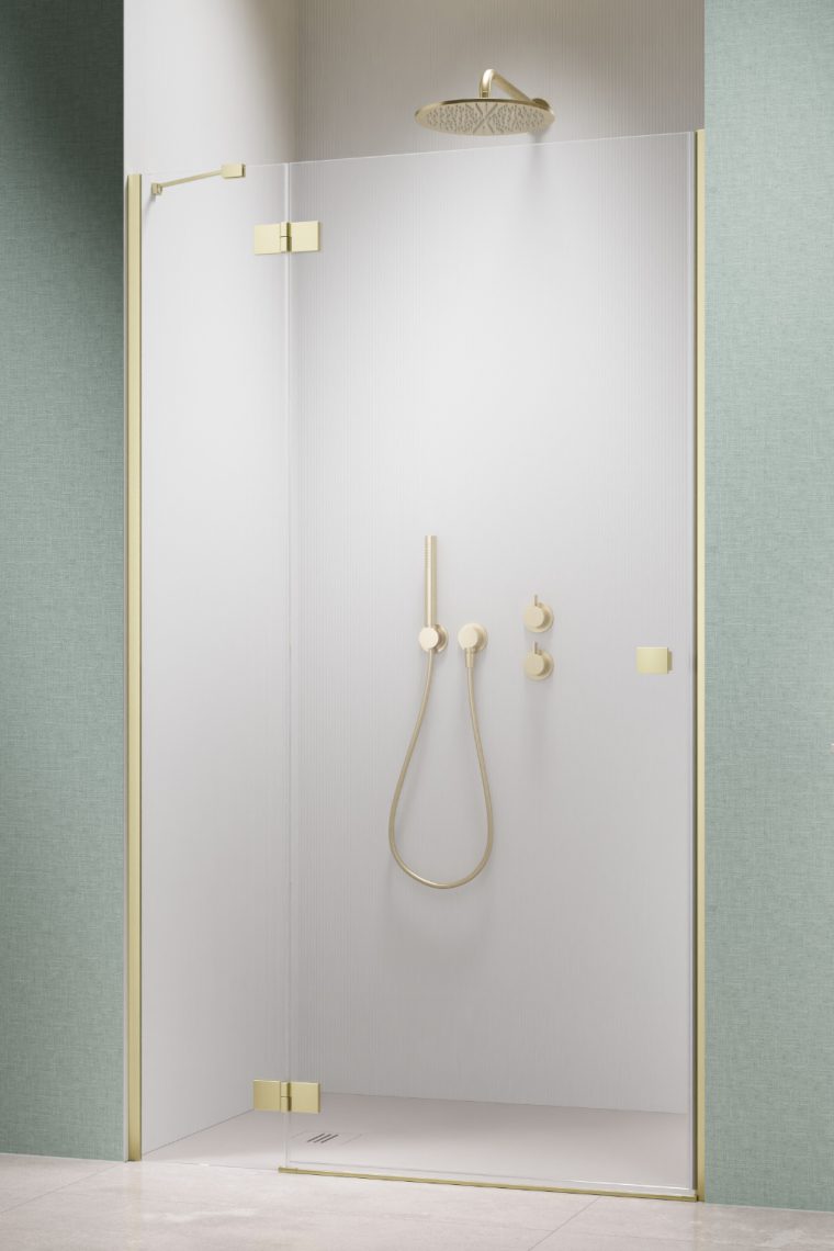 Essenza KDJ+S Door 90 Left Brushed Light Gold/прозрачное