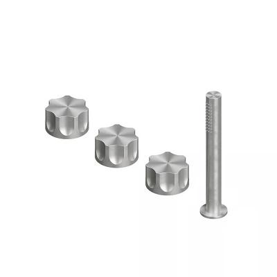 QuadroDesign MODO 1799AS Смеситель на борт ванны без излива, цвет Brushed Stainless Steel