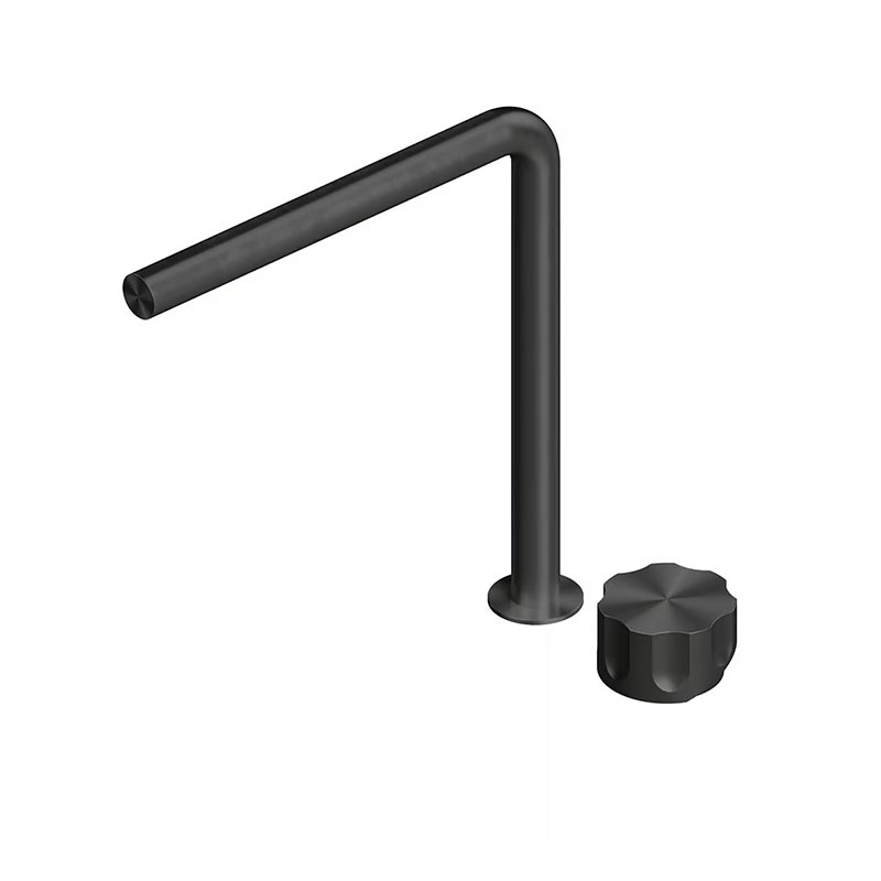 QuadroDesign MODO 1732TON Смеситель для раковины на 2 отверстия из столешницы 259mm, цвет Black Gold