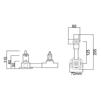 ZC ZC0D2516GR.C ZC0 Встраиваемая часть на 2 потребителя