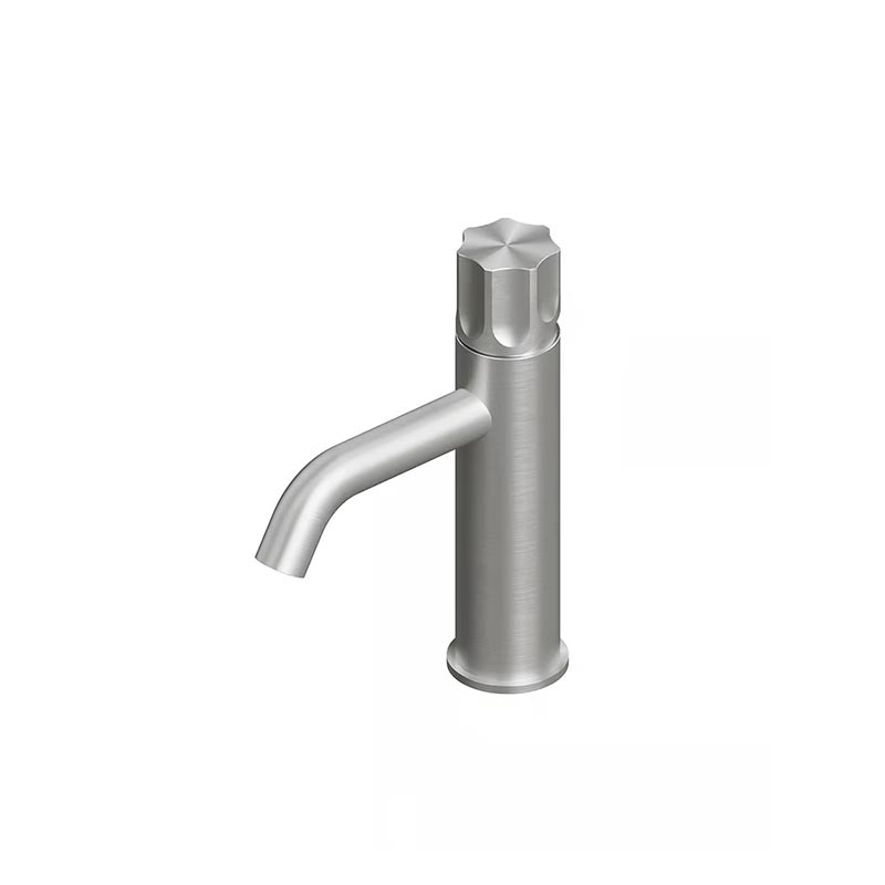 QuadroDesign MODO 1703TAS Смеситель для раковины на 1 отверстие из столешницы 201mm, цвет Brushed Stainless Steel