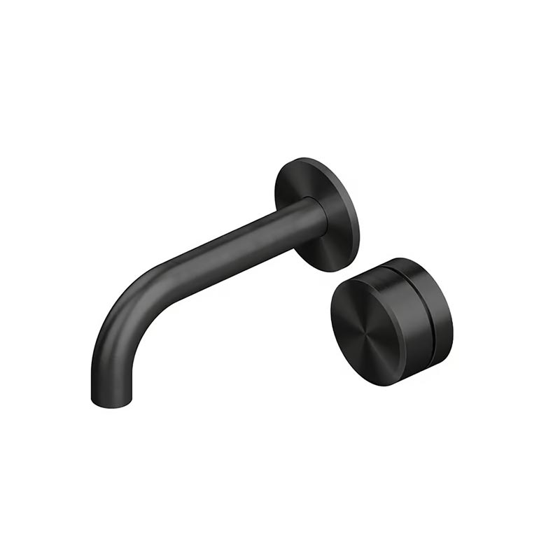 QuadroDesign STEREO 1610TON Смеситель для раковины на 2 отверстия из стены, цвет Black Gold
