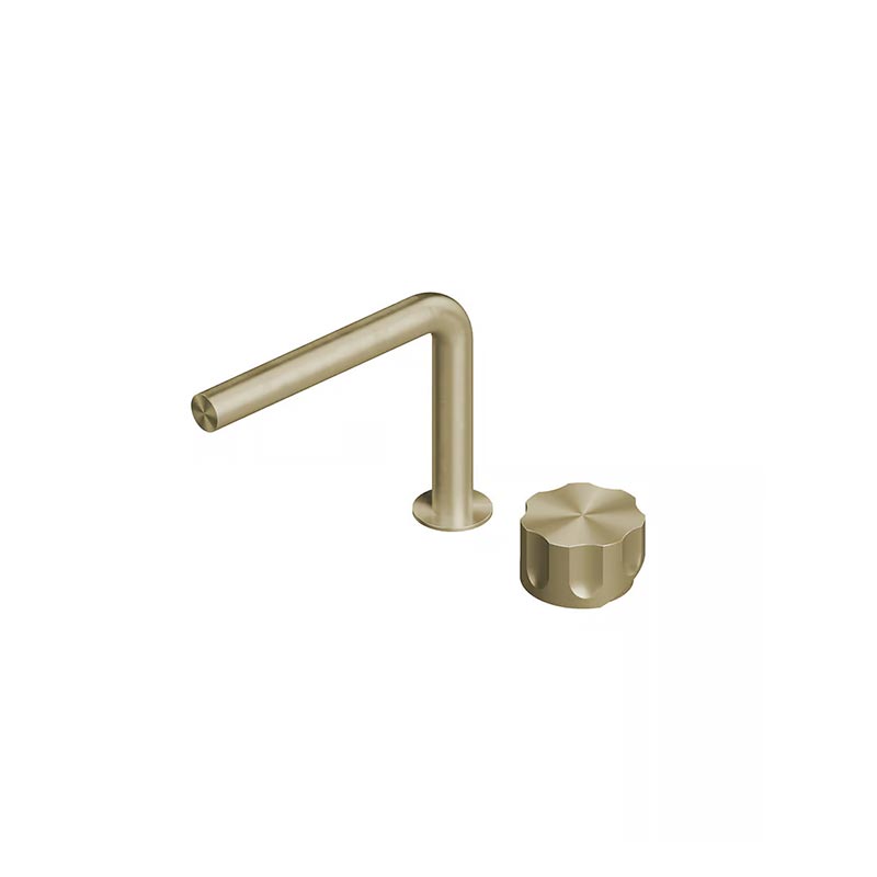 QuadroDesign MODO 1731TOC Смеситель для раковины на 2 отверстия из столешницы, цвет Light Gold