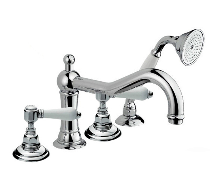 ™ Nicolazzi 1449CR78 Смеситель на 4 отв. для ванны с душем *PETIT M.BLANC*