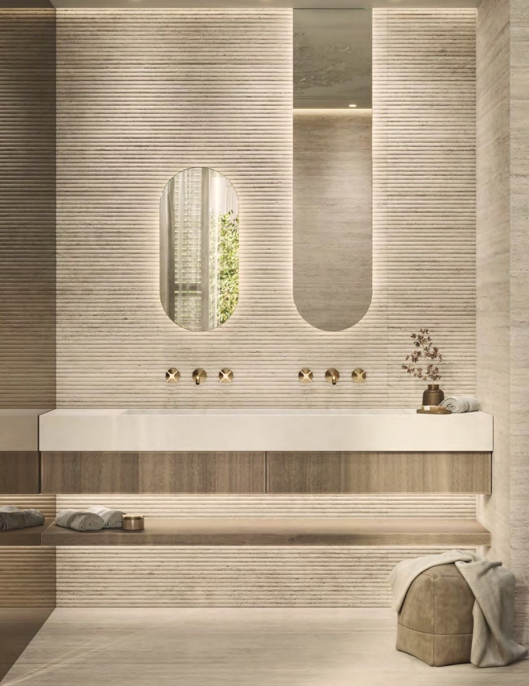 Керамическая плитка  PORCELANOSA TARANTO MARFIL CANAL 59.6х150 G-278