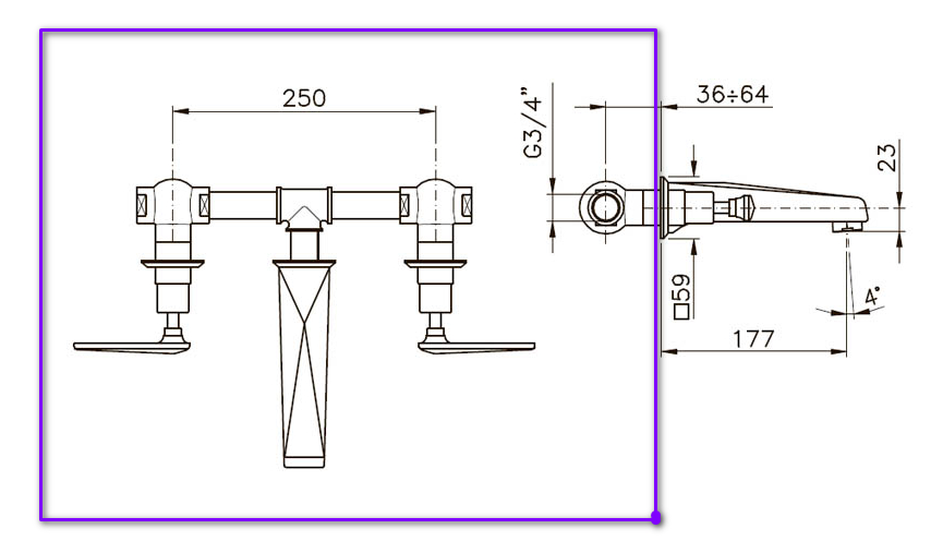 ™ Nicolazzi C1077 Встраиваемая часть для смесителя со стены