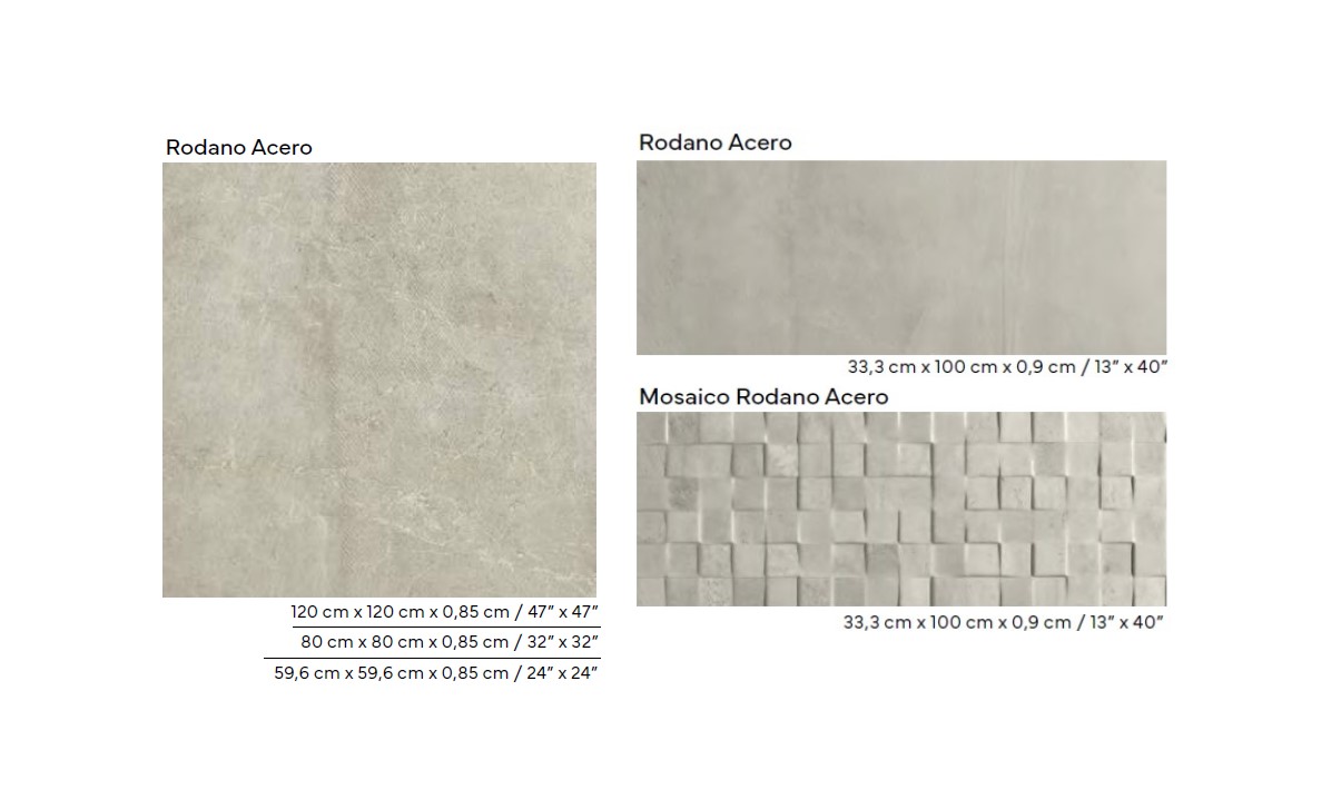Керамическая плитка  PORCELANOSA RODANO MOSAICO ACERO 33.3х100 G-271