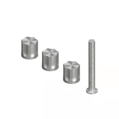 QuadroDesign MODO 1797AS Смеситель на борт ванны без излива, диаметр ручки 43, цвет Brushed Stainless Steel