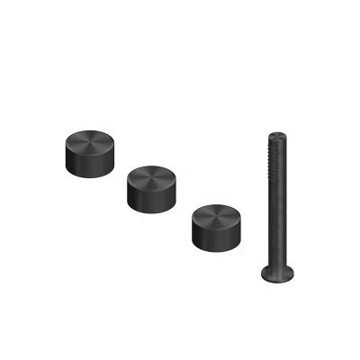 QuadroDesign STEREO 1699ON Смеситель на борт ванны без излива, цвет Black Gold