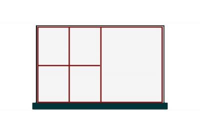 Блок ячеек 5 в ящик 60, 80, 100 см для тумб Salini Domino 27DB5
