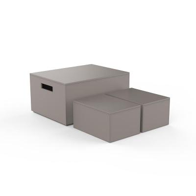 Decor Walther 0943049 BROWNIE 3BOX Набор из 3 ящиков для хранения Имитация кожи Тауп