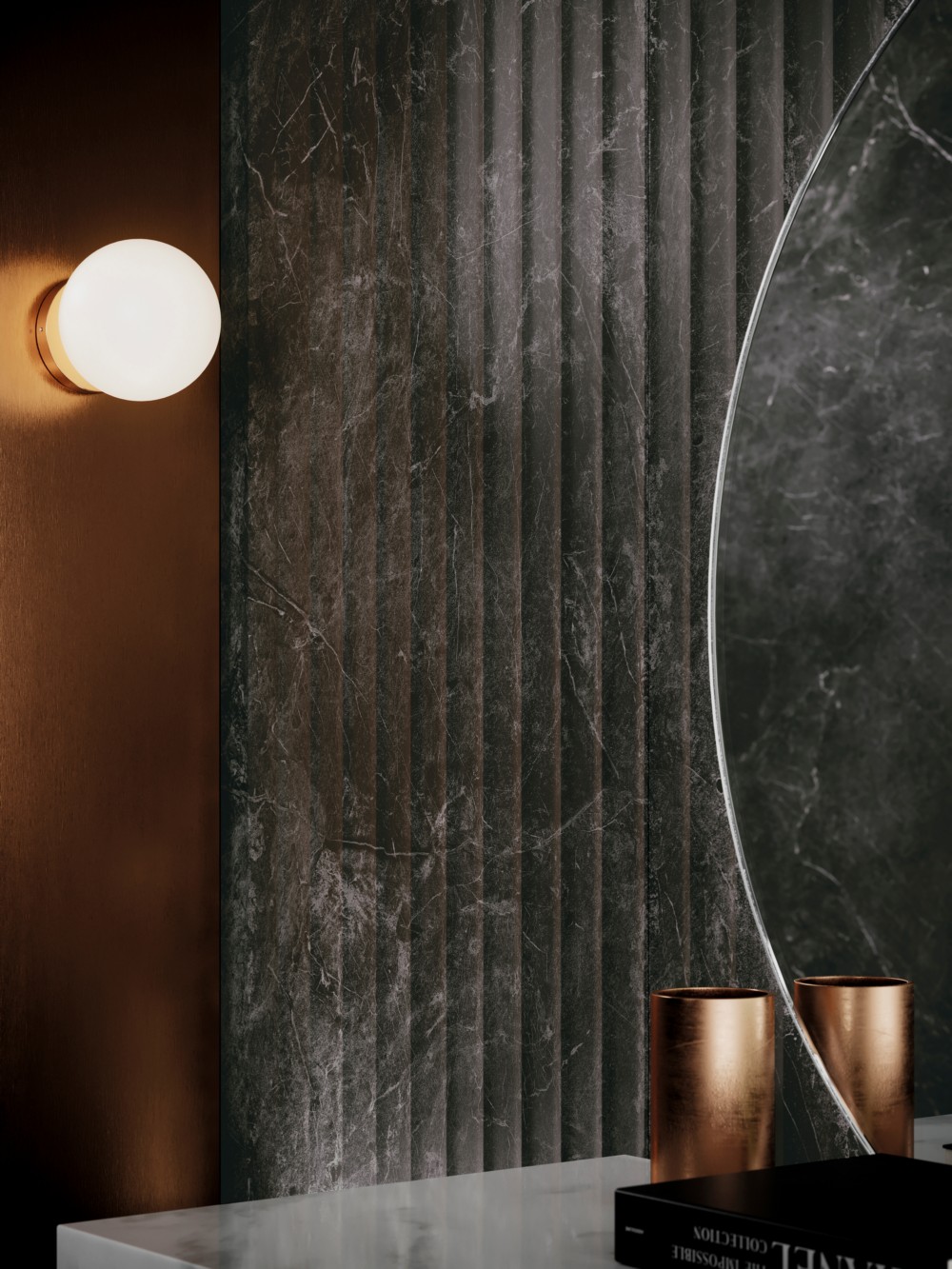 Керамическая плитка  PORCELANOSA NERO VELLUTO LINE 59.6х150 G-278