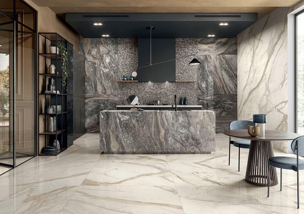 Керамогранит Caesar ANIMA FUTURA STRIPES GOLDEN WHITE 60X120 MATT