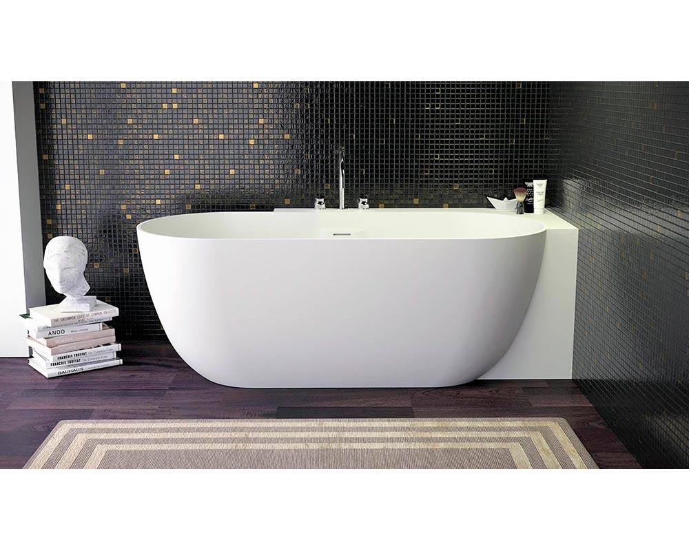 Knief K.Stone 0600-613-R ванна LOTUS CORNER R в правый угол, 190x95x63Hсм, с щелевым с/п, бел/мат.