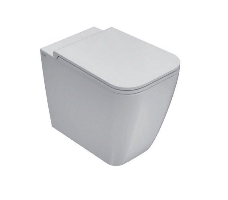 GLOBO ST004BI Унитаз напольный приставной STONE cm 52 безободковый, крепление в комплекте, цвет bi (