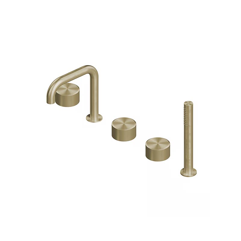 QuadroDesign STEREO 1698OC Смеситель на борт ванны, цвет Light Gold