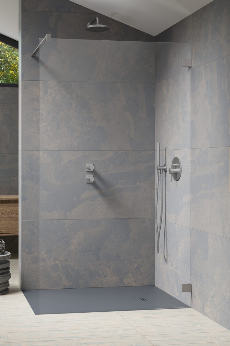 Душевое ограждение Essenza Pro Brushed Nickel Walk-in 115
