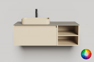 Тумба подвесная с вн. ящиком, полкой 120х50х40 см, столеш, S-Stone RAL/эмаль RAL матов Salini Domino 27D112A