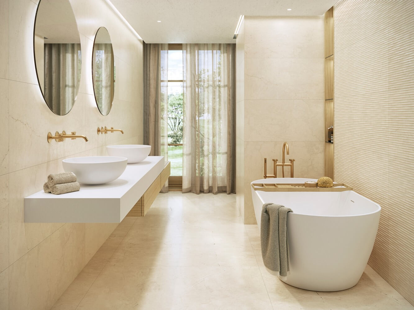 Керамическая плитка PORCELANOSA MARMOL CREMA BONE VIA 59.6х150 G-274