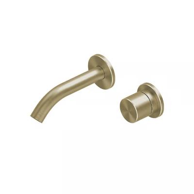 QuadroDesign HUM 2410TOC Смеситель для раковины на 2 отверстия из стены, цвет Light Gold