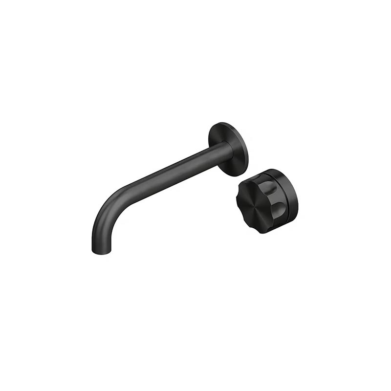 QuadroDesign MODO 1711TON Смеситель для раковины на 2 отверстия из стены 250mm, цвет Black Gold