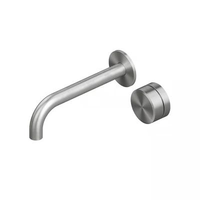 QuadroDesign STEREO 1611TAS Смеситель для раковины на 2 отверстия из стены 250mm, цвет Brushed Stainless Steel