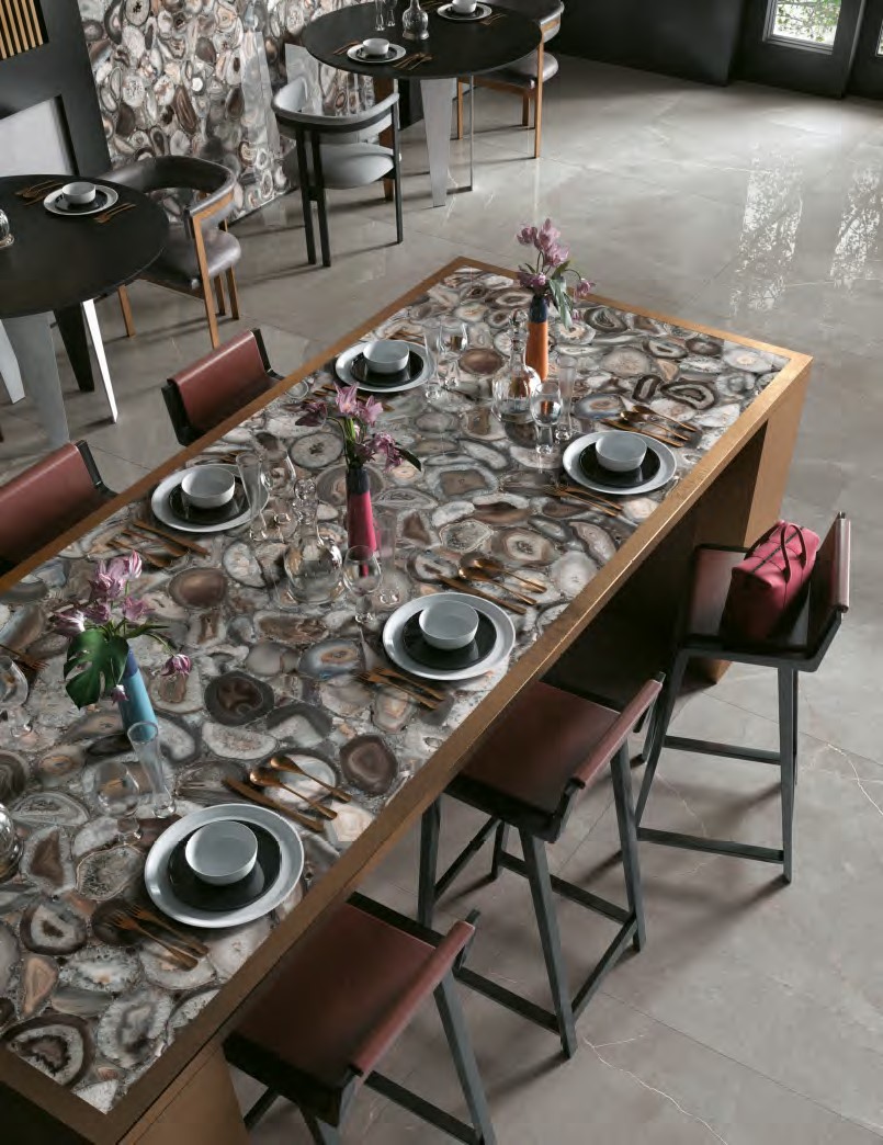 Керамогранит слэб MIRAGE AGATA BLACK WA 10 LUC SQ 120х278х6 (Италия)