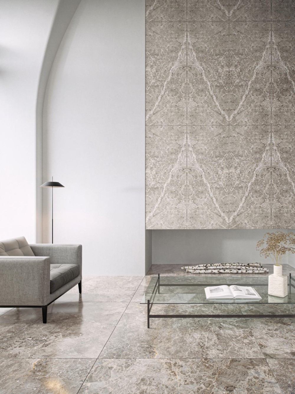 Керамогранит PORCELANOSA ELEGANT GREY PULIDO L 120х120 G-395