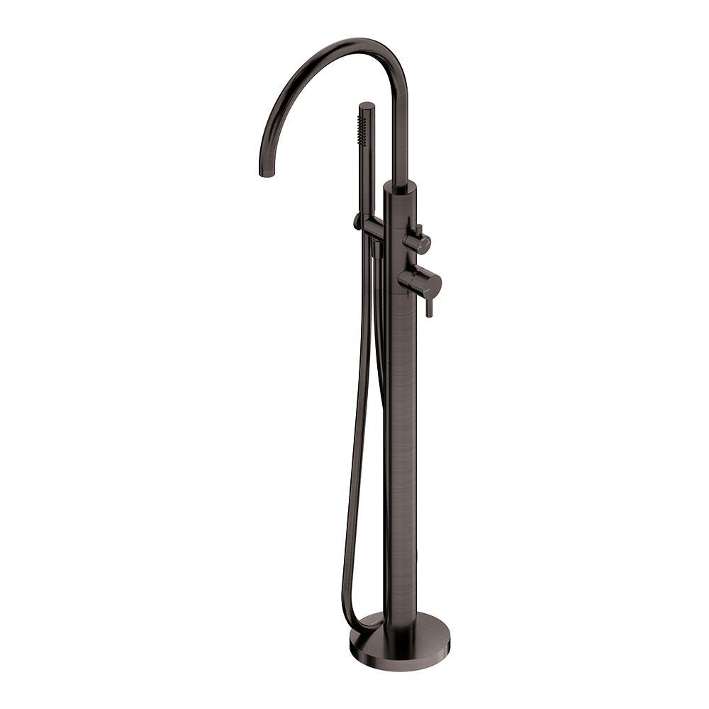 Ritmonio PR52DB202BLX Diametro35 S Смеситель напольный для ванны, вн. часть BLX BRUSHED BLACK CHROME
