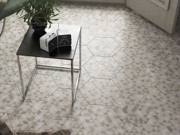 Керамогранит URBAN HEXAGON MELANGE SILVER 25.4x29.2 от Equipe Ceramicas (Испания)
