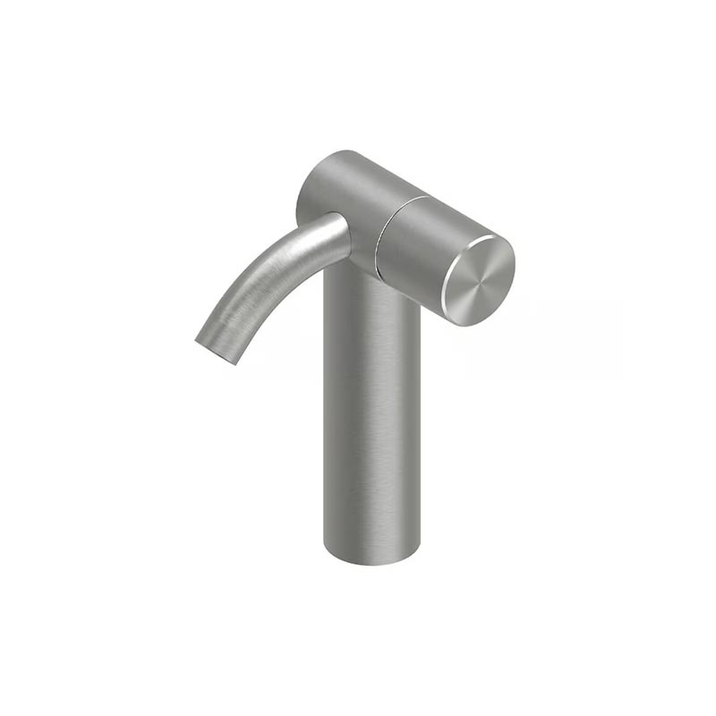 QuadroDesign HUM 2403TAS Смеситель для раковины на 1 отверстие из столешницы средний, цвет Brushed Stainless Steel