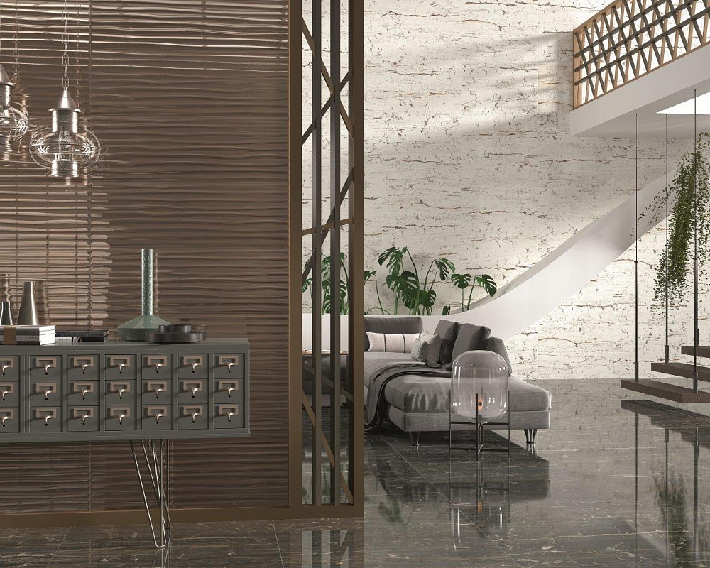 Керамическая плитка  Lionela Black Gloss 30x90