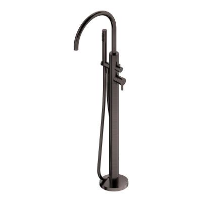 Ritmonio PR52DB202BLX Diametro35 S Смеситель напольный для ванны, вн. часть BLX BRUSHED BLACK CHROME