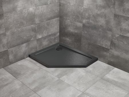 Душевой поддон Doros PT E 90x80 Stone чёрный