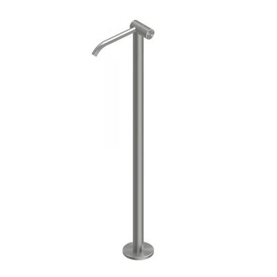 QuadroDesign HUM 2405TAS Смеситель для раковины напольный, цвет Brushed Stainless Steel