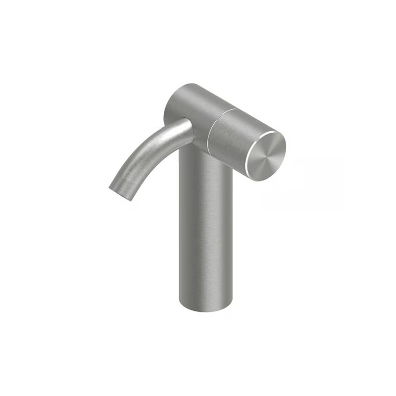 QuadroDesign HUM 2403AS Смеситель для раковины на 1 отверстие из столешницы с прогрессивным картриджем, средний, цвет Brushed Stainless Steel