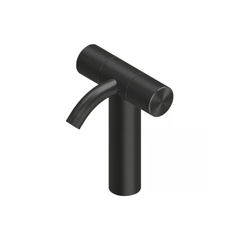 QuadroDesign HUM 2403VON Смеситель для раковины на 1 отверстие из столешницы с запорными вентилями средний, цвет Black Gold