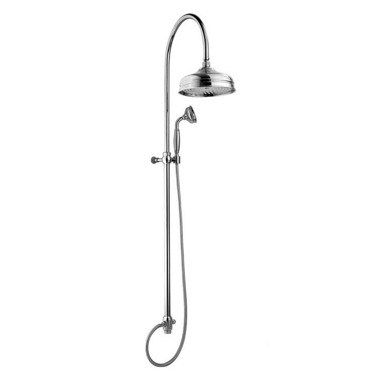 Nicolazzi 5712WSCR20 Душевая стойка с верхним и ручным душем, SOFFIONE ANTICALCARE D.200
