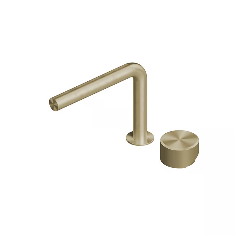 QuadroDesign STEREO 1631TOC Смеситель для раковины на 2 отверстия из столешницы, цвет Light Gold