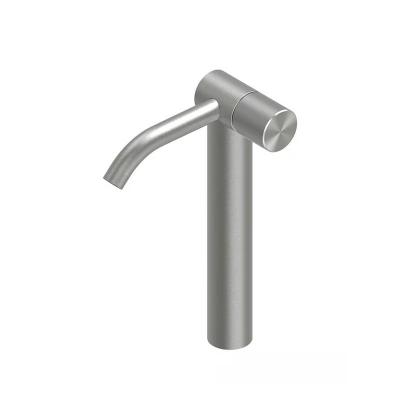 QuadroDesign HUM 2402TAS Смеситель для раковины на 1 отверстие из столешницы высокий, цвет Brushed Stainless Steel