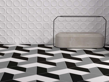 Керамогранит TRAPEZIUM FLOOR R9 ICE WHITE MATT (113854) 9.8x23 от WOW (Испания)