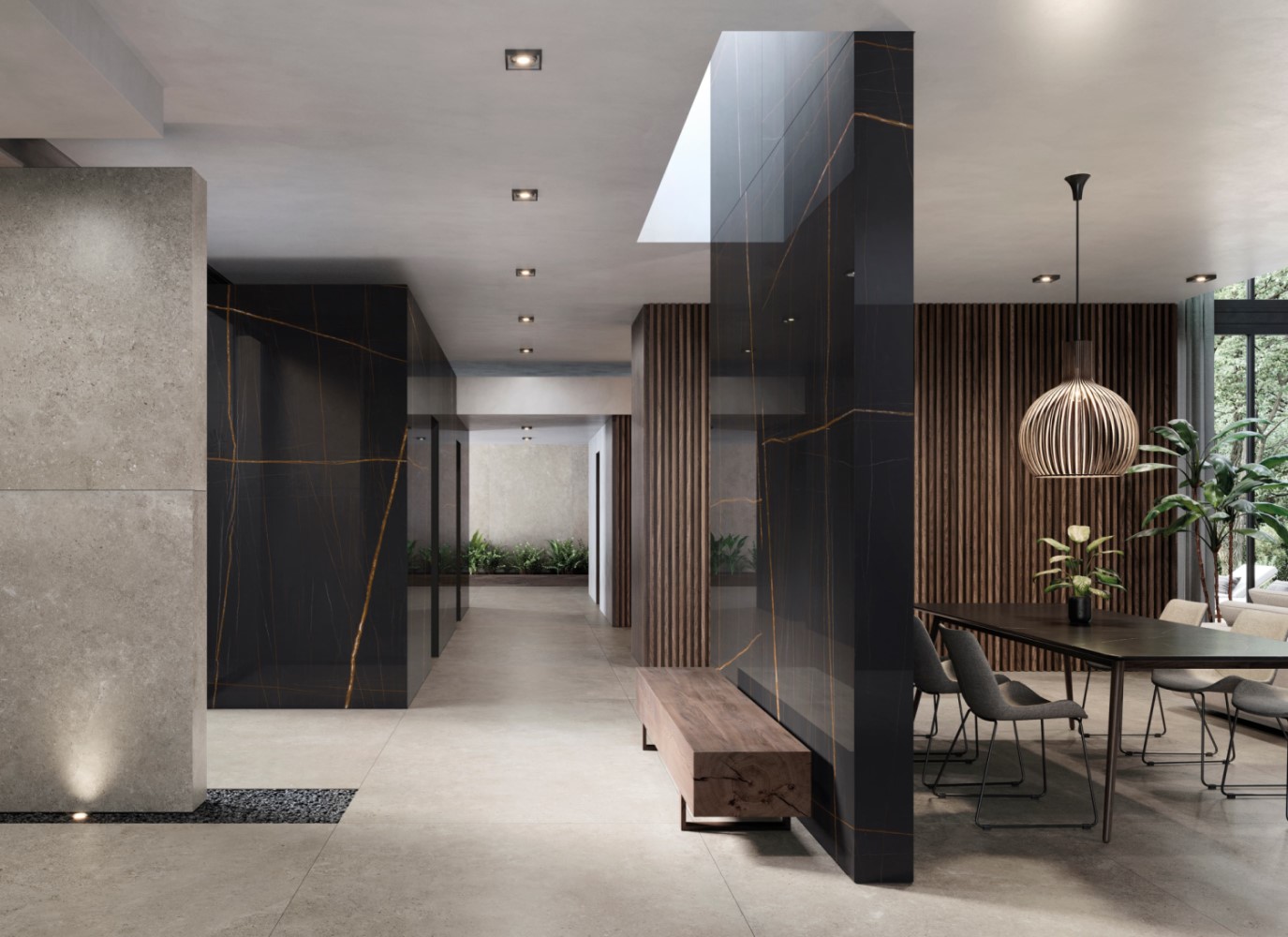 Керамогранит PORCELANOSA XLIGHT NYLO NOIR POLISHED 120х270 G-2505