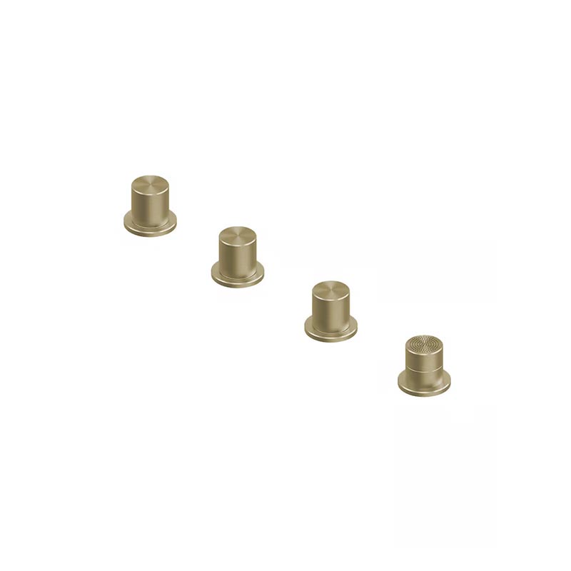 QuadroDesign HUM 2497OC Смеситель на борт ванны без излива, цвет Light Gold