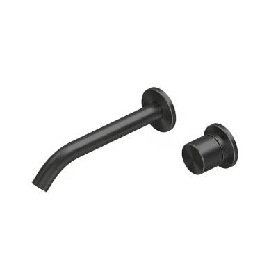 QuadroDesign HUM 2411TON Смеситель для раковины на 2 отверстия из стены 200мм, цвет Black Gold