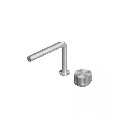 QuadroDesign MODO 1731TAS Смеситель для раковины на 2 отверстия из столешницы, цвет Brushed Stainless Steel