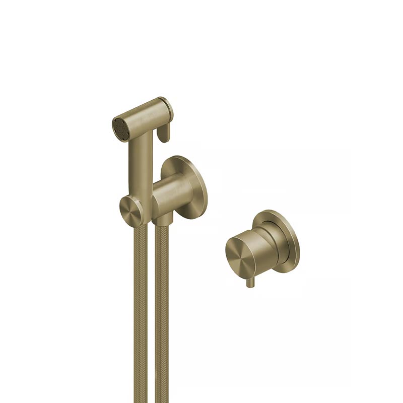 QuadroDesign Душевая программа ID023.00OC Гигиенический душ со смесителем, цвет Light Gold