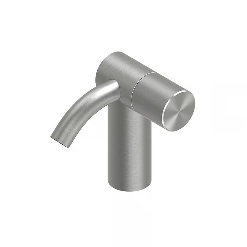 QuadroDesign HUM 2401AS Смеситель для раковины на 1 отверстие из столешницы с прогрессивным картриджем, цвет Brushed Stainless Steel