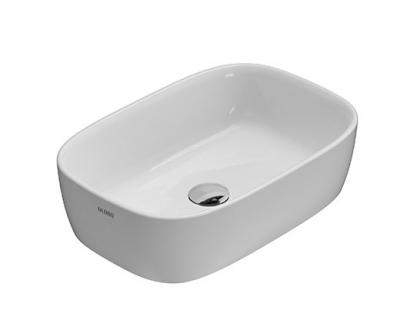 ™ GLOBO GE044BI Раковина GENESIS для установки на столешницу, размер 55x37 см, цвет bi (Bianco)