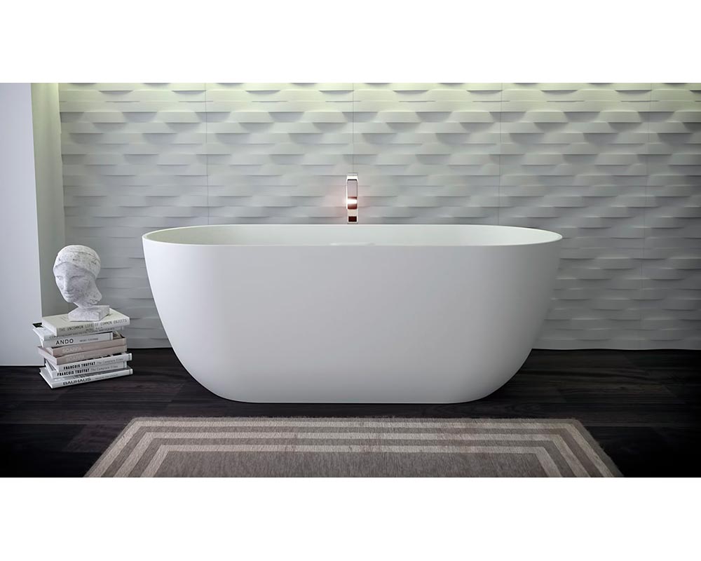 Knief K.Stone 0600-609-01 ванна LOTUS отдельностоящая, 170x75x63Hсм, с щелевым с/п, бел/мат.